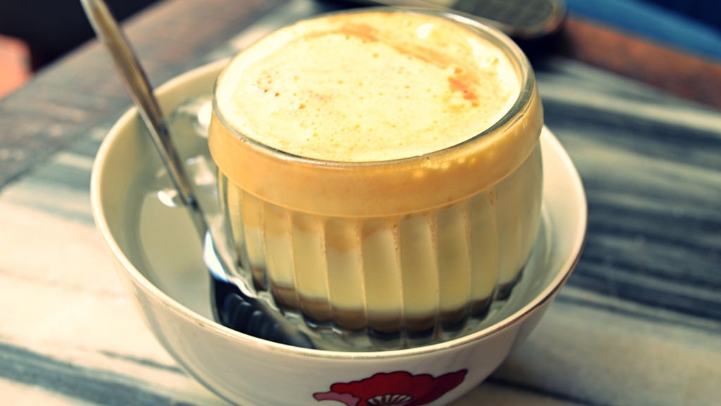 Egg coffee in Hanoi