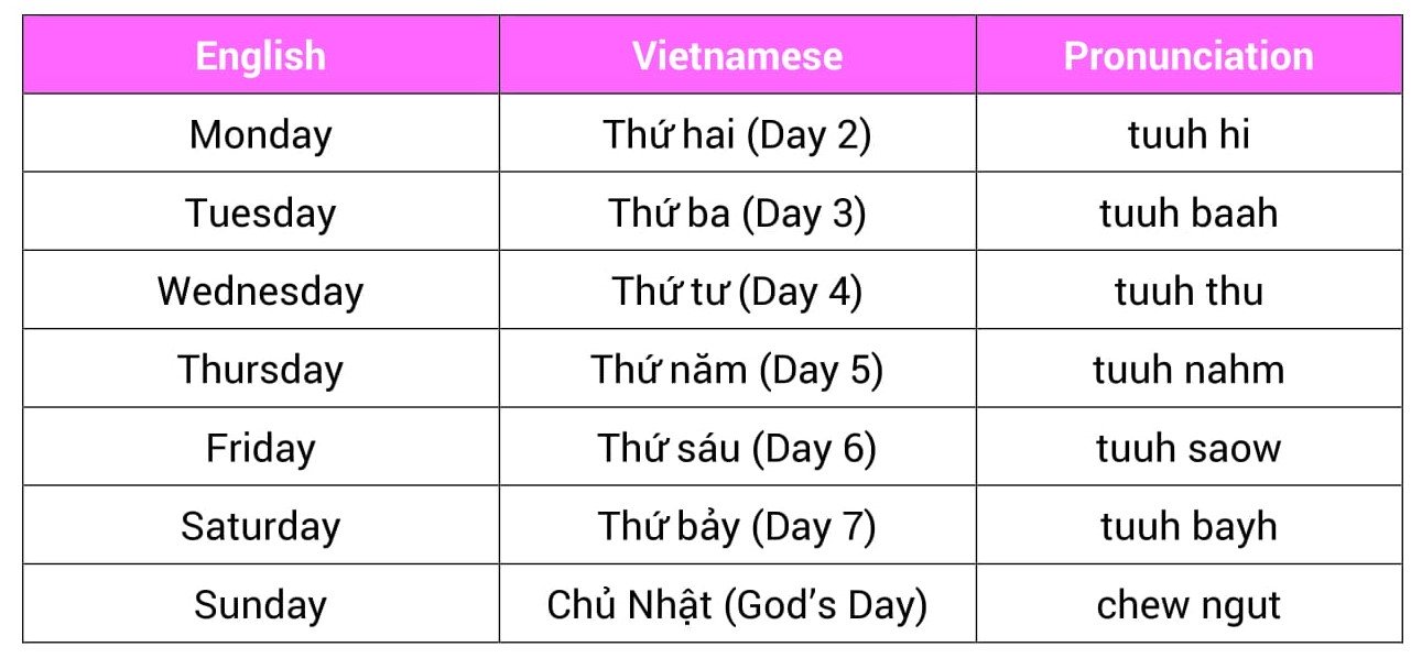 Vietnamese Words And Phrases