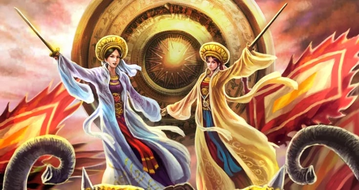 female icons of vietnam hai ba trung sisters