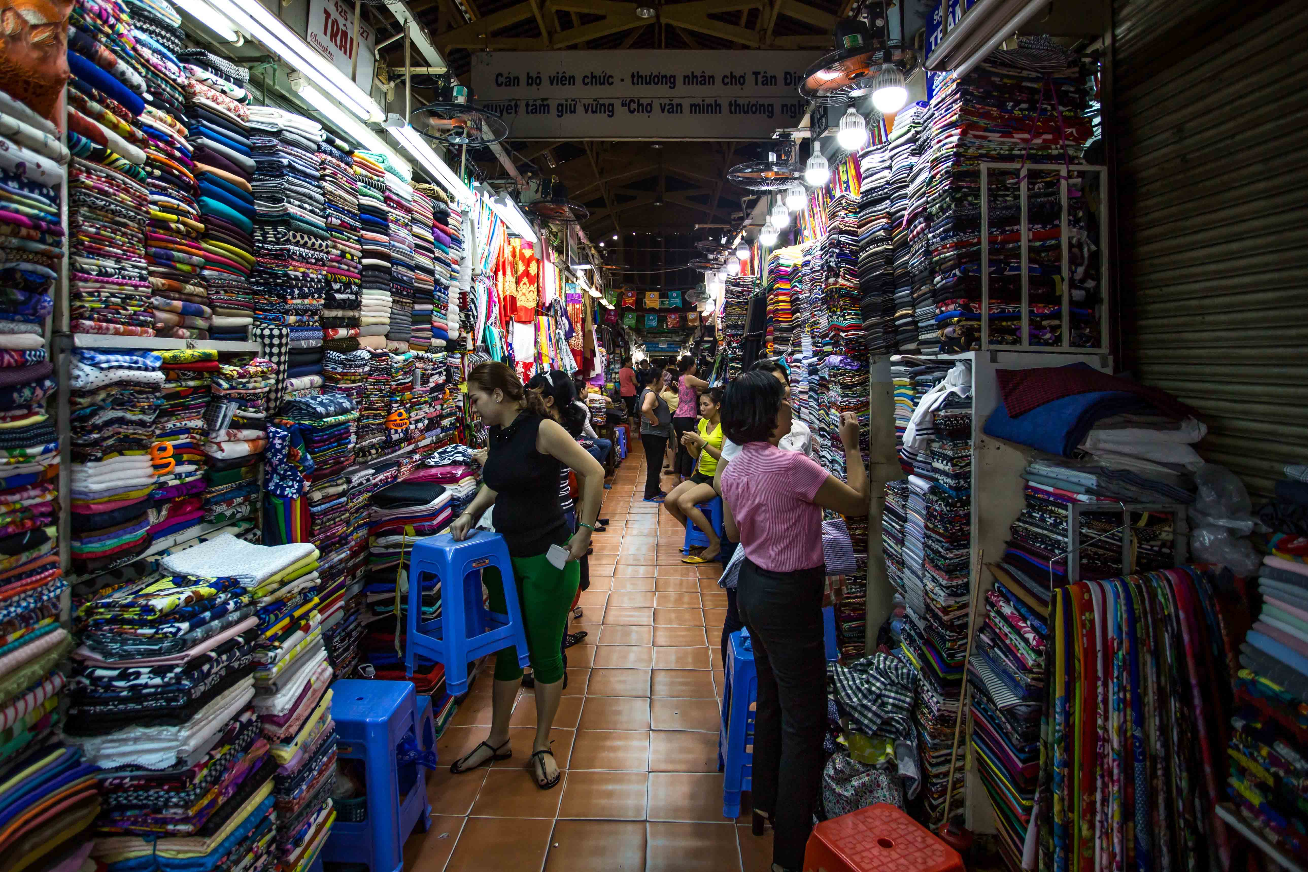 fabric market saigon vietnam